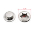 6PCS Axle Push Nut Fastener Axle Cover Nut Silver Spring Steel Push Nut Cover Stud for Lawn Mower and Wheelbarrow