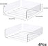 Tomorotec Desk Letter Tray Set, A4 Size Clear PET Stackable Document Organizer, Office Desktop File Holder (4X Portrait)