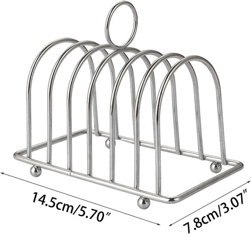 6 Toast Bread Rack Stainless Steel Bread Holder Kitchen Slices Bread Display Stand Lightweight Food Display Tool