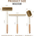 QuiVix 3 Pack Set 2-in-1 Hard Bristle Scrub Brush with Long Wooden Handle, Heavy-Duty Scrubbing Brushes with Scraper