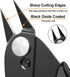 BOENFU Black Precision Wire Cutter, Jewelry Zip Tie Cutters, Flush Cutters, Nippers, Small Side Cutting Pliers, 1-Pack