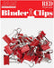 JAM PAPER Small Colorful Binder Clips, 3/4 Inch (19 mm), Red, 25/Pack