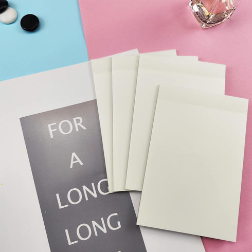 Transparent Sticky Notes, 200 Sheets, 4 x 6 in Clear Waterproof Self-Stick Note Pads for School, Office (4 Packs)
