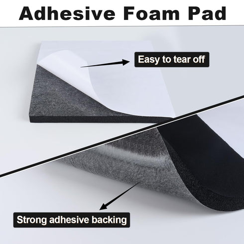 Storystore 8 Pcs Foam Padding Sheets, 6" x 6" x 1/2" Self Adhesive Closed Cell Foam