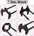 2pcs Multifunctional Sink Wrench, Universal Faucet Tool, 7 Sizes for Tight Spaces, Plumbing Tools for Kitchen Bathroom