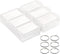 Coideal White Plastic Key Tags, 60 Pack Tough Key Chain Tag with Clear Label Window and Strong Split Ring