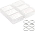 Coideal White Plastic Key Tags, 60 Pack Tough Key Chain Tag with Clear Label Window and Strong Split Ring