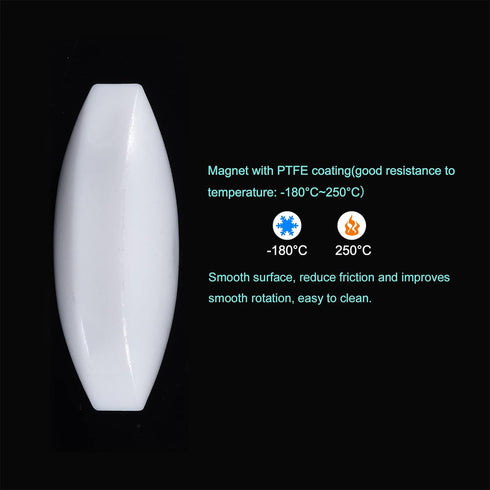 MECCANIXITY 2Pcs Olive Shape Magnetic Stirrer Mixer Stir Bar Rod 45mm(1.77") x15mm Coating for Laboratory