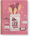 Softcover Lick The Spoon Recipe Spiral Notebook, 8.5"x11", 120 Recipe Pages, Durable Gloss Cover