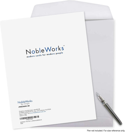 NobleWorks 1 Year Anniversary Recovery Jumbo Greeting Card, Encouragement Notecard for Milestone Sobriety Support
