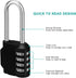 ZHEGE Long Shackle Combination Lock - 4 Digit Resettable Waterproof Padlock for School, Gym, Outdoor