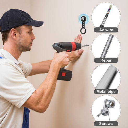 Rinelavie 2 2 Pcs Magnetic Stud Finder with Braided Lanyard, Stud Finder Wall Scanner, Metal Stu-d Find-er for Drywall