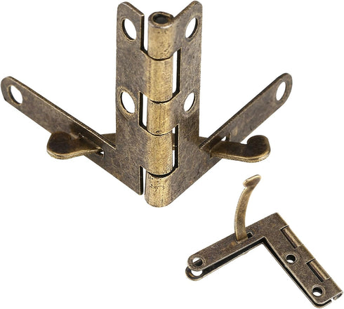 20pcs Hinge Hardware Accessories, 90 Angle Support Spring Hinge for Small Jewelry, Wine Case, Watch Box