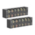 2pcs 60A 600V Terminal Strip, Dual Row Screw Clamp Wire Terminal Block, 6 Position