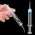 Nuanchu 8 Pieces Dental Syringe Irrigation, 12 ml with Curved Tip & Straight Tip, Disposable Mouthwash Cleaner for Oral