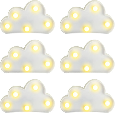 clothmile 6 Pcs LED Cloud Night Light Can Be Hung On The