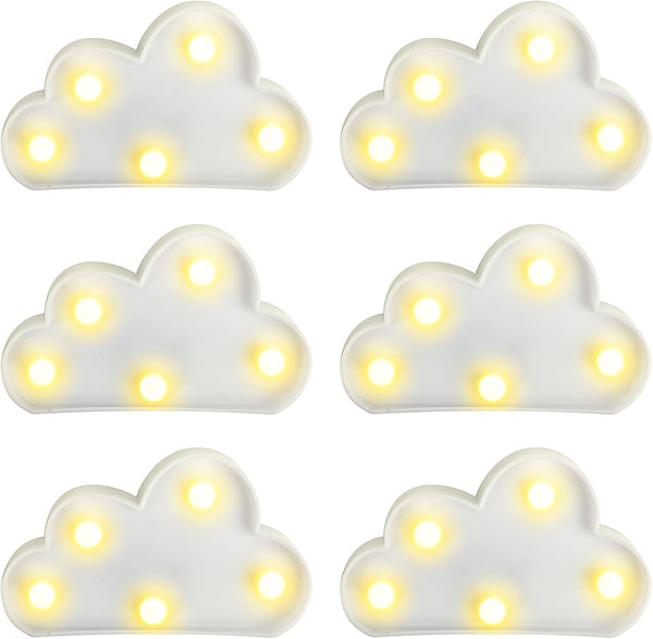 clothmile 6 Pcs LED Cloud Night Light Can Be Hung On The