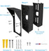 Adjustable Angle Mounting Bracket Compatible with Video Doorbells 1/2/3/4, Replacement Angle Adjustable Video Doorbell Mounting Plate Bracket Wedge Kit with Rain Cover, Waterproof and Anti Glare