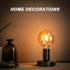 Hompavo E26/E27 Light Bulb Socket, Polished Metal Desktop/Hanging Lamp Base, 6 Feet Copper Cord, On Off Switch - Black
