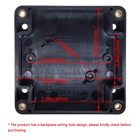 LeMotech IP65 Waterproof Junction Box Dustproof ABS Plastic Electrical Enclosure for Electronic Black 3.29x 3.19x 2.2
