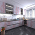 Marble Paper Granite Pink/White Roll Peel and Stick Wallpaper for Kitchen Countertop, Cabinet, Shelf, Waterproof