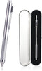 smttw 4 in 1 Multi-Function Refillable & Retractable Ballpoint Pen, Silver Metal Barrel with 0.5mm Mechanical Pencil