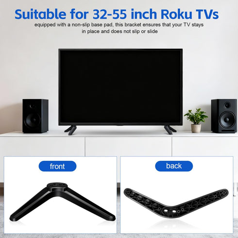 2pcs 32-55 Inch DOITOOL TV Stand Legs Table TV Legs Replacement Plastic Television Feet for TVs, Including Screws