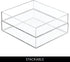 Set 4, iDesign Stackable Makeup Drawer Organizer Tray - Vanity Organizer or Desk Organizer, of Clear