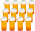 Prescription Reversible Thumb Tab Vials, Medicine Container, Pill Bottle, 20 Dram, 12pcs