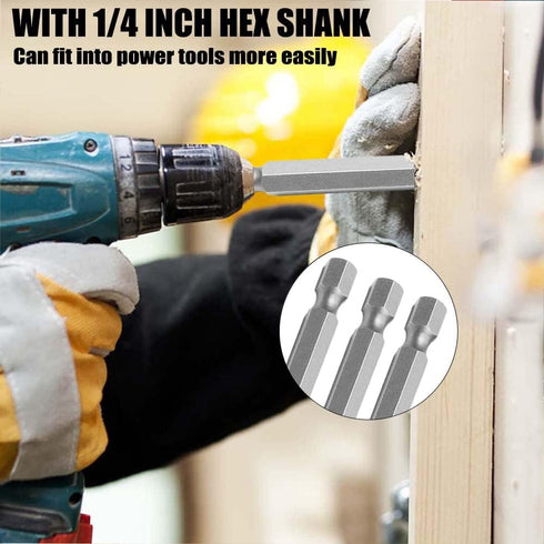 Utoolmart H4 Magnetic Hex Head Screwdriver Bits, 10pcs S2 Power Tools, 1/4 Inch Hex Shank 50mm Length