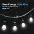 Jslinter S14 5000K Daylight Outdoor String Lights Bulbs Replacement, Shatterproof, E26 Base, 24-Pack