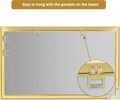 Dry Erase White Board, 8"x 13" Gold Aluminum Frame Magnetic Whiteboard for Wall Office, School, Home