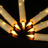 Decor(Set 6) GenSwin Flameless Taper Candles with Remote and String Lights, Ivory Real Wax Taper Candles Battery