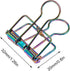 LiQunSweet 10 Pcs Colorful Metal Skeleton Frame Binder Clips for Notes and Letter Paper