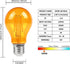 LED Edison Bulbs, 60 watt Light Bulbs Replacement 6W 2000K E26 A19 Amber Soft Light Bulbs Warm Light Bulb for Bedroom, Healthy Sleep, Baby Nursery Light, Turtle Friendly Light Bulbs 4 Pack by KINUR