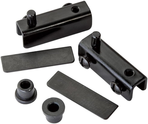 Glass Door Pivot Hinge, Satin Black, Pair