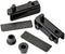 Glass Door Pivot Hinge, Satin Black, Pair