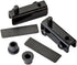 Glass Door Pivot Hinge, Satin Black, Pair