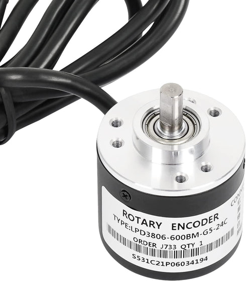 Incremental Optical Rotary Encoder for Arduino, 360P/R, DC 5-24V, 6mm Shaft Quadrature