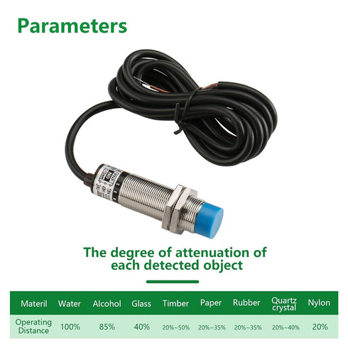 Capacitive Proximity Sensor Switch LJC18A3-B-Z, M18, DC10-30V, 300mA, 10mm Detecting Distance, 3 Wire (PNP_Normally