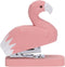 NUOBESTY Wooden Animal Stapler, Portable Hand Held Flamingo Desktop Stitcher, Handmade 3D Wood Carving Statue