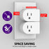 Fosmon ON/Off Switch, Grounded Outlet Switch (4 Pack), 3 Prong Electric Switch Adapter, ETL Listed