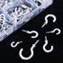 Swpeet 100Pcs White Cup Hooks Assortment Kit, Vinyl Coated Ceiling & Wall Hooks for Home, Office