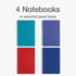 Oxford Poly Spiral Notebooks, 4 Pack, Small 5.7" x 8.5", Thick Poly Cover, White Paper, College Rule, 80 Sheets/160