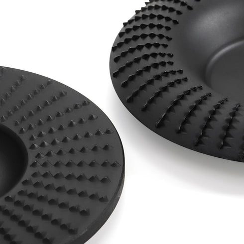 Hedume Set of 5 Angle Grinder Wood Carving Discs for 4" or 4 1/2" Attachments, Stump Tool Grinding Wheel