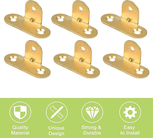 8Pcs 90 Heavy Duty Corner Braces, Right Angle Brass Bracket Fastener T-Shaped Brackets Corner Brace Corner Fastener