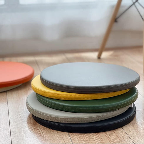 HCZKIUJ 30 2cm) Detachable Seat Cushion, Leather Round Chair Cushion/Round Memory Foam Chair Pad, Soft Breathable Round