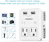 Travel Essentials European Plug Adapter - International Power Plug with 2 USB Ports & 2 US Outlets for Europe, UK