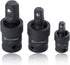 SPEEDWOX 3Pcs Universal Joint-Socket Set, Impact Swivel Socket Set 1/4 3/8 1/2 for 360 Degree Use