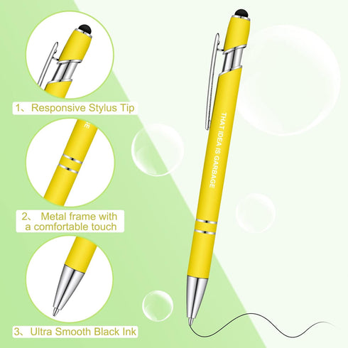 Funny Insulting Pens with Complaining Quotes, Colorful Snarky Office Supplies, 20 Pcs